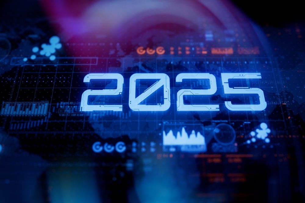New,2025,Year,Progress,Bar,On,Digital,Lcd,Display,With